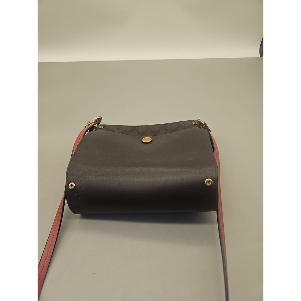 Coach Signature Reversible 2 IN 1 Crossbody Bag Magnet Rose Brown F59534 - Picture 6 of 10